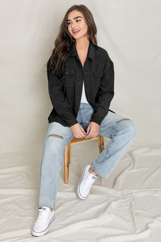 Corduroy boyfriend oversize Jacket