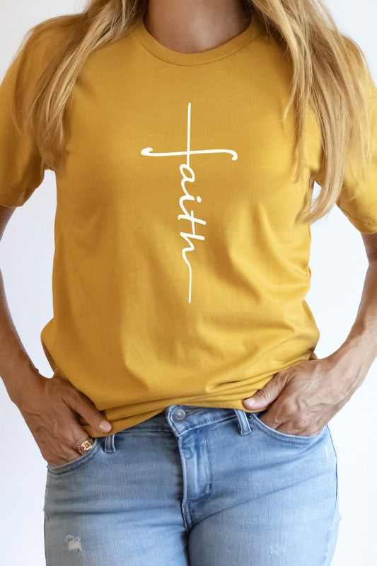 Faith Vertical Text Graphic Tee