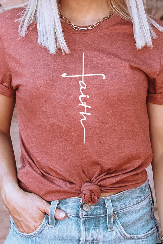 Faith Vertical Text Graphic Tee