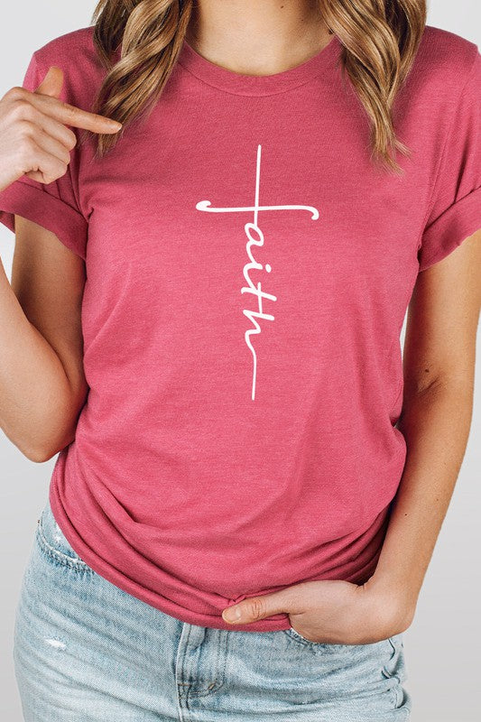 Faith Vertical Text Graphic Tee