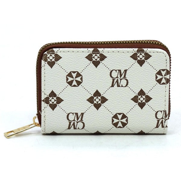 CM Monogrammed Accordion Card Holder Wallet