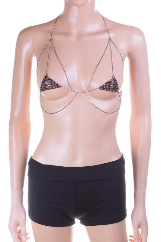 Crystal Mesh Iconic Bra Top Body Chain