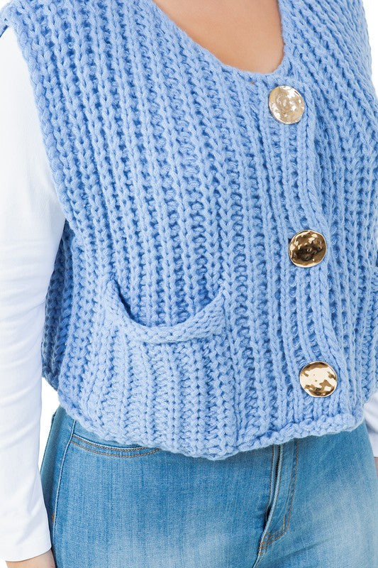 WOMEN FASHION KNITWEAR VEST