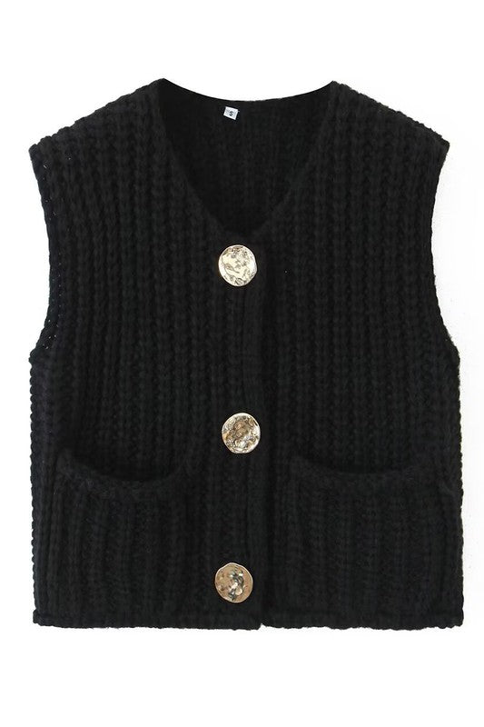 WOMEN FASHION KNITWEAR VEST