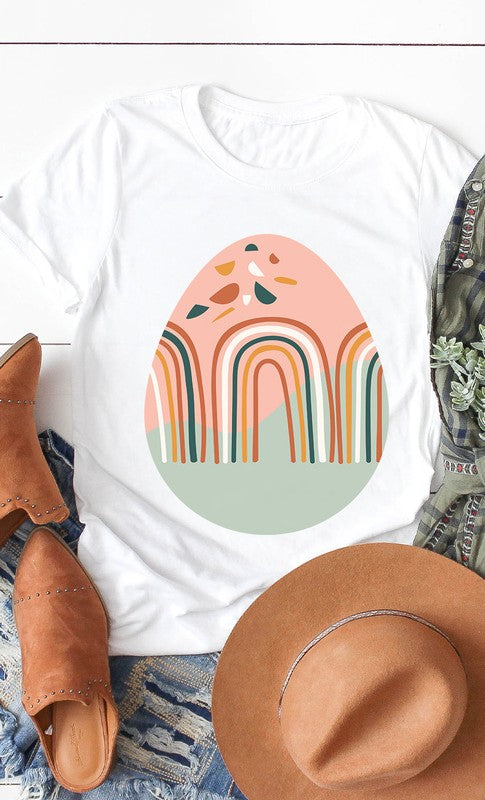 Boho Rainbow Easter Egg Graphic Tee