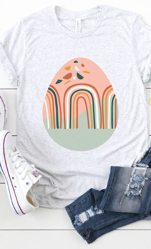 Boho Rainbow Easter Egg Graphic Tee