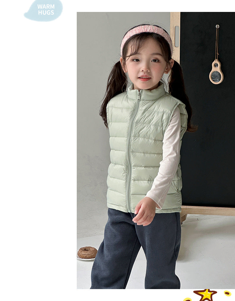 Casual Solid Color Nylon Girls Outerwear