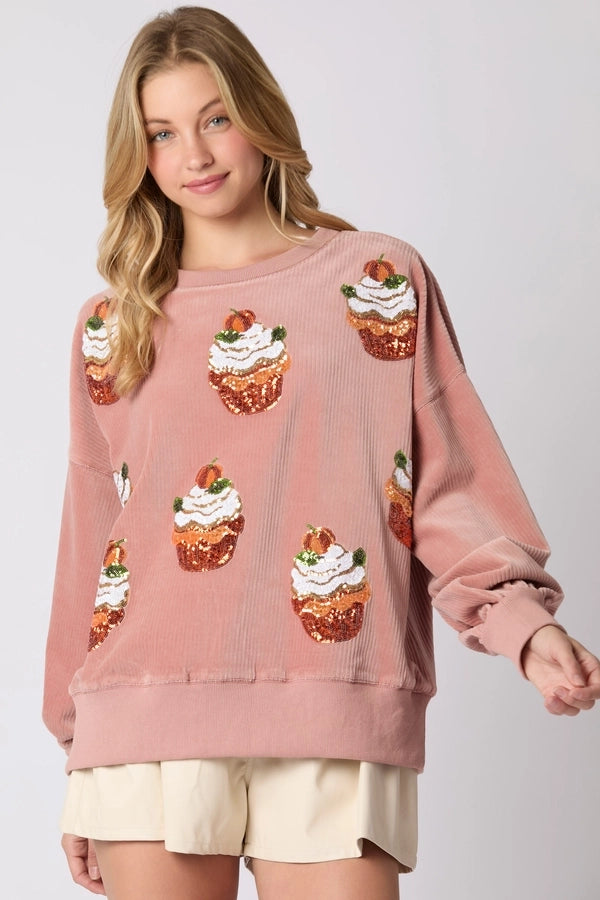 Hoodies & Sweatshirts Long Sleeve Sequins Streetwear Cake