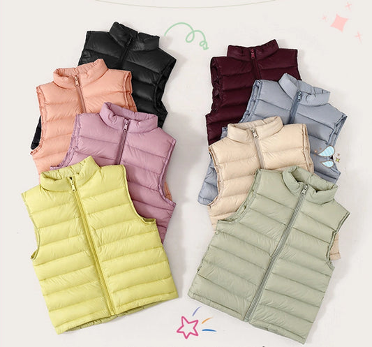 Casual Solid Color Nylon Girls Outerwear