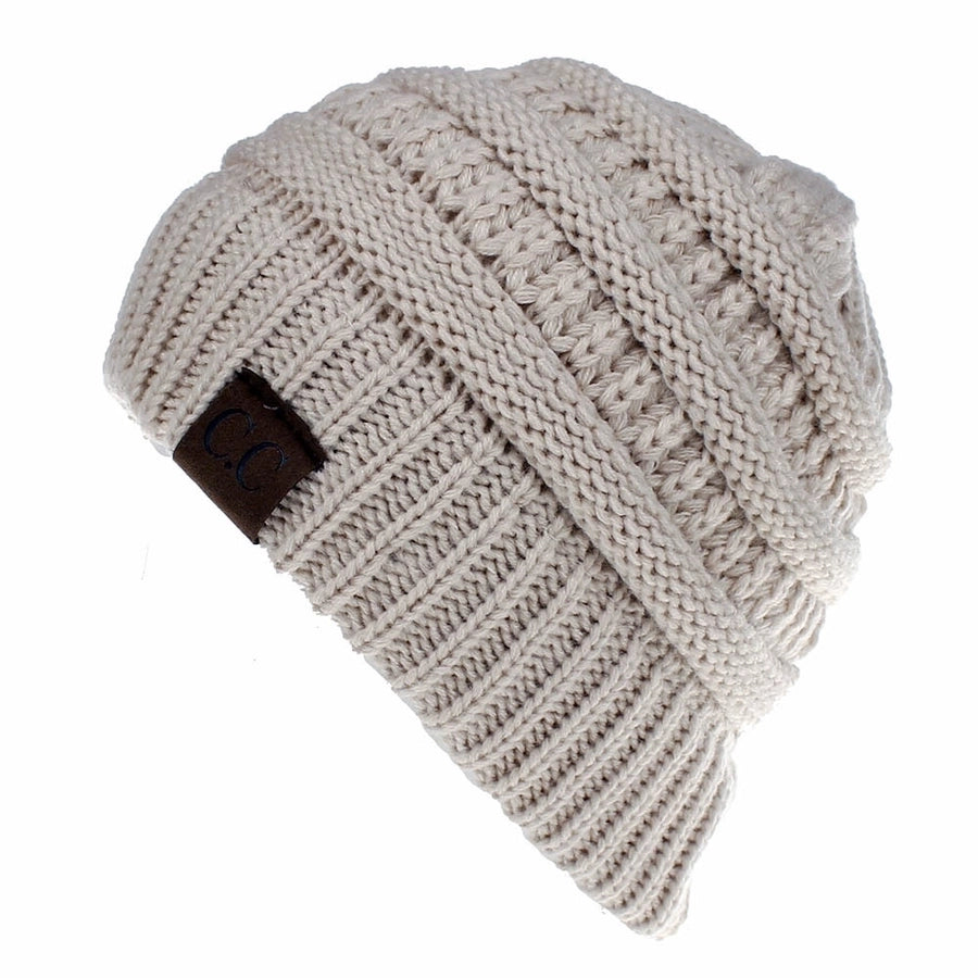 women's fashion solid color side of fungus wool cap