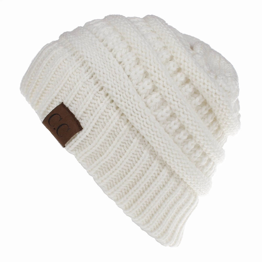 women's fashion solid color side of fungus wool cap