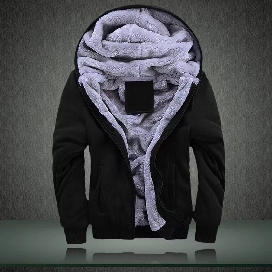 men's long sleeve men's hoodies casual solid color