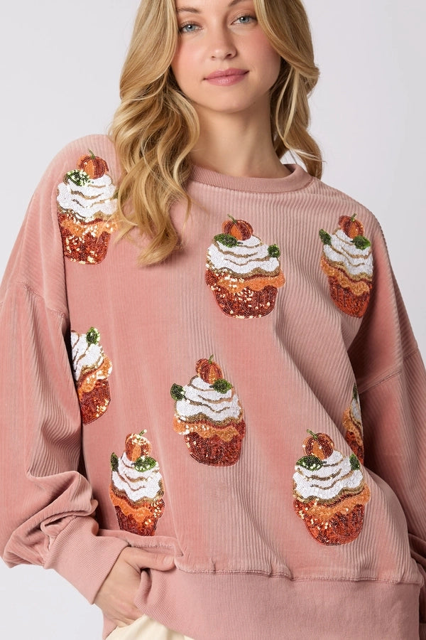 Hoodies & Sweatshirts Long Sleeve Sequins Streetwear Cake