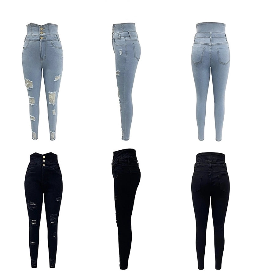 women's daily street streetwear solid color full length jeans